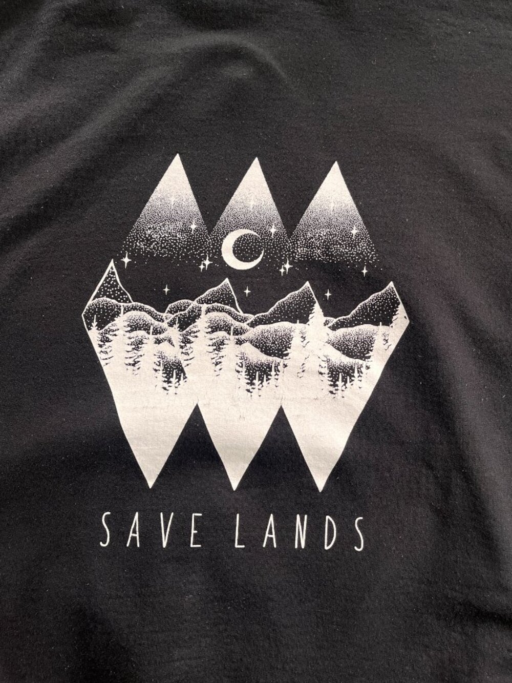 Save Lands Outdoor Adventure Graphic Black Hoodie L - Picture 4 of 4